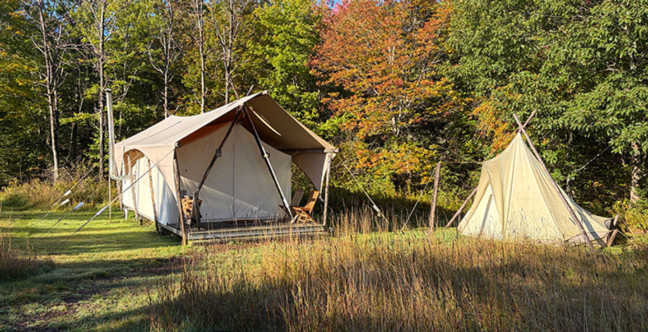 Stargazer glamping tent at Under Canvas Acadia in northern Maine
