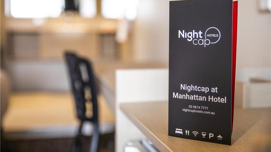 Nightcap at Manhattan Hotel Room