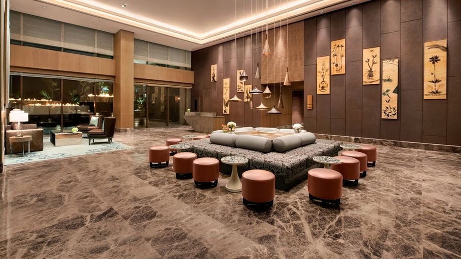 The Leela Ambience Convention Hotel Lobby