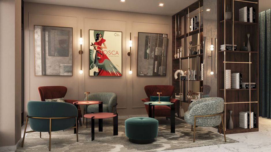 Puccini Hotel Milan Lobby