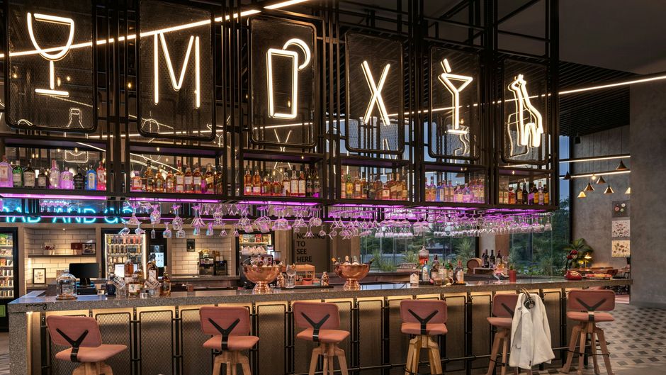 Moxy Bengaluru Arpt Prestige Tech Cloud Lobby