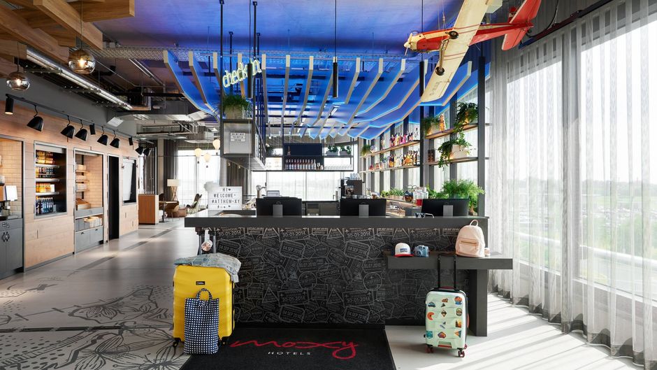Moxy Cologne Bonn Airport Lobby