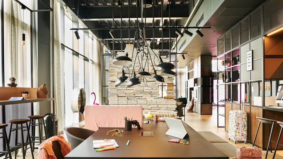 Moxy Edinburgh Airport Lobby