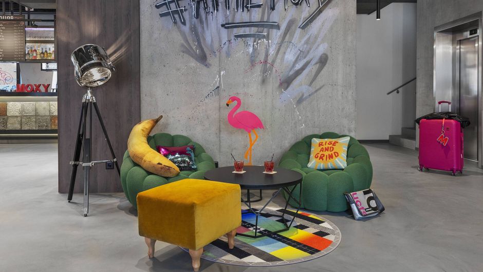 Moxy Lausanne Flon Lobby