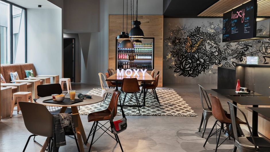 Moxy Lyon Airport Lobby