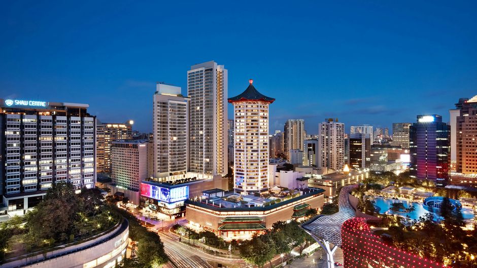 Singapore Marriott Tang Plaza Hotel Exterior