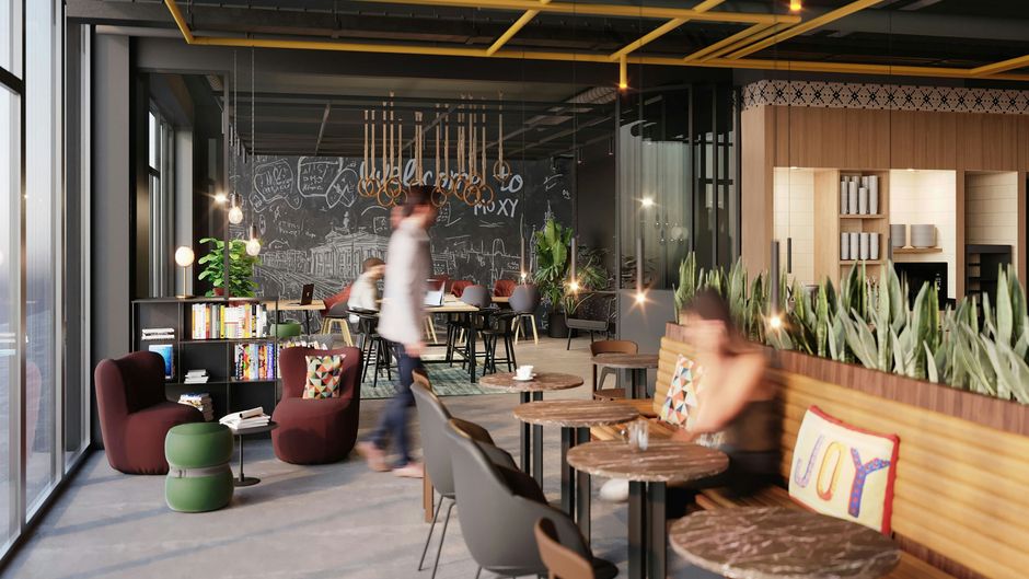 Moxy Budapest Downtown Lobby