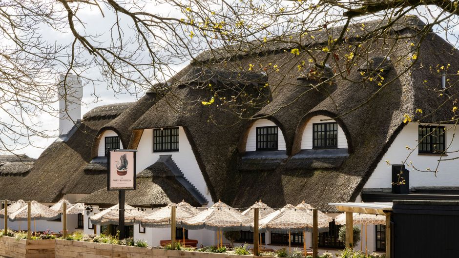 Potters Heron Exterior