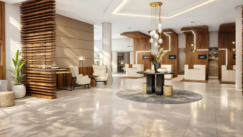 Munich Airport Marriott Hotel Lobby