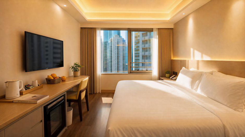South Pacific Hotel Room