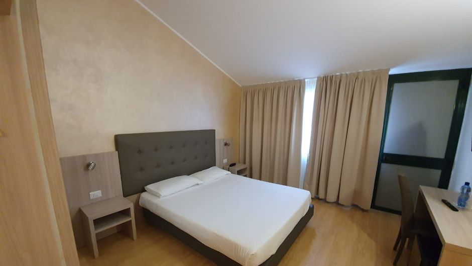 Green Hotel Room