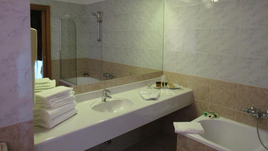 Green Hotel Room