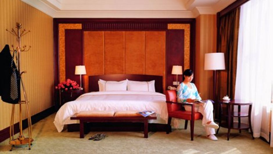 Golden Hotel Room