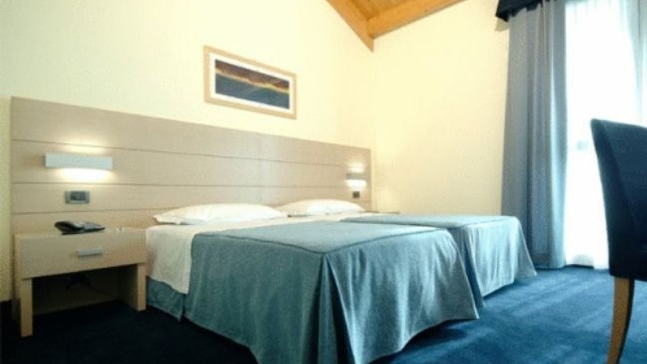 Green Hotel Room