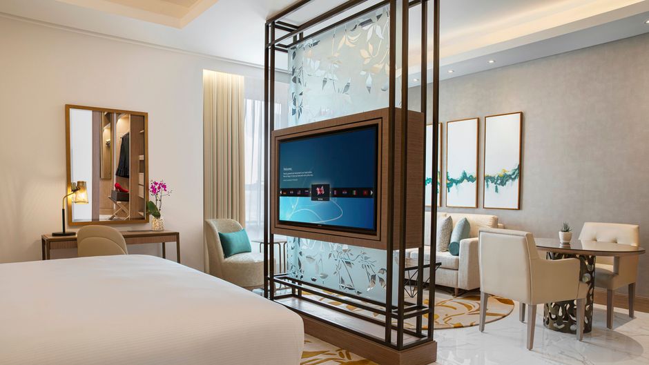 Al Jaddaf Rotana Suite Hotel Room
