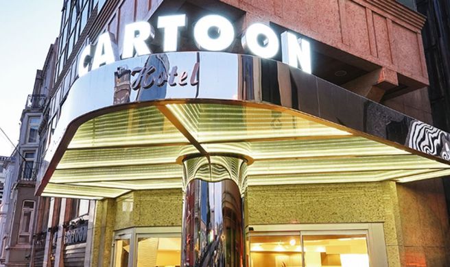 Cartoon Hotel Exterior