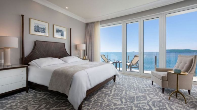 Royal Blue Hotel Room