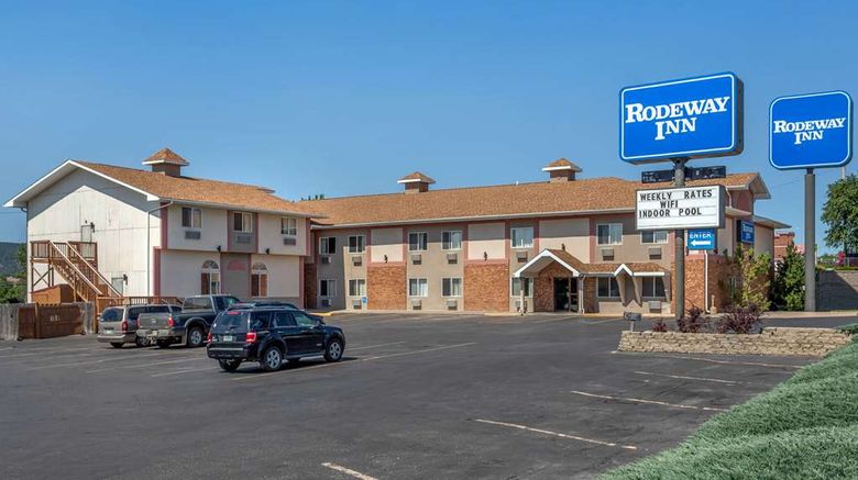 <b>Rodeway Inn Rapid City Exterior</b>. Images powered by <a href="https://iceportal.shijigroup.com/" title="IcePortal" target="_blank">IcePortal</a>.