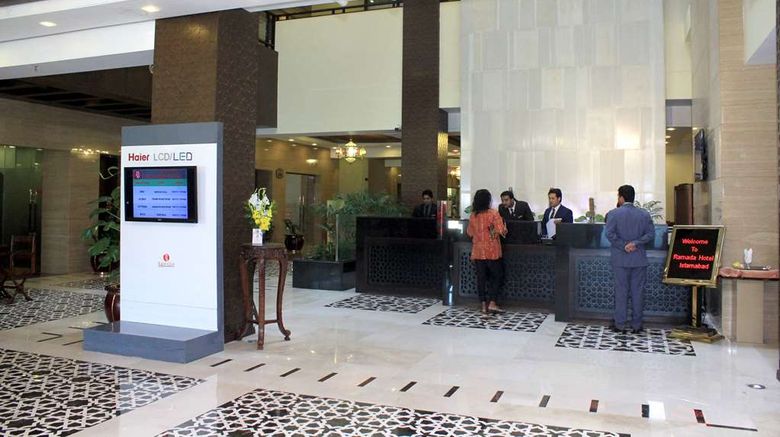 <b>Ramada Hotel Islamabad Lobby</b>. Images powered by <a href="https://iceportal.shijigroup.com/" title="IcePortal" target="_blank">IcePortal</a>.