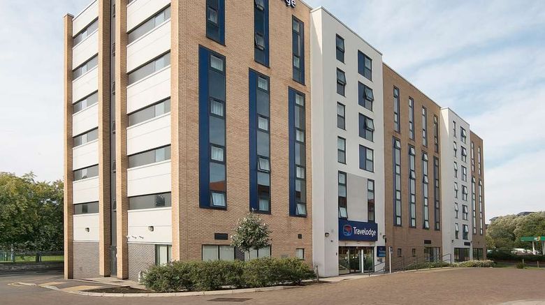 Travelodge Manchester Salford Quays Exterior. Images powered by <a href="https://iceportal.shijigroup.com" target="_blank" rel="noopener">Ice Portal</a>.