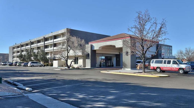 Ramada by Wyndham Albuquerque Midtown Exterior. Images powered by <a href="https://iceportal.shijigroup.com" target="_blank" rel="noopener">Ice Portal</a>.