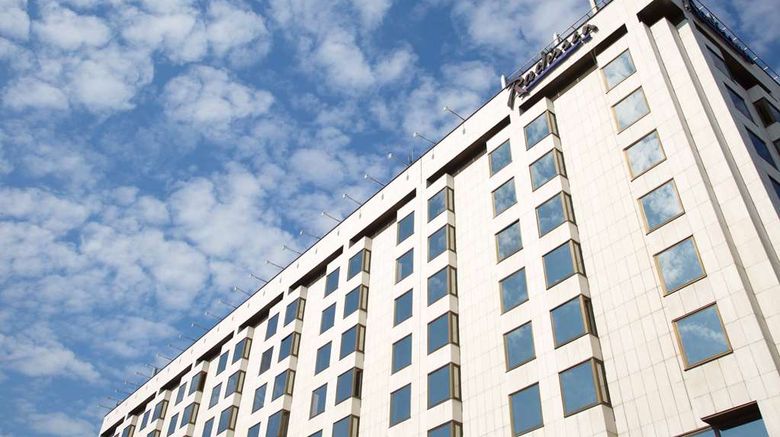 Radisson Slavyanskaya Hotel Exterior. Images powered by <a href="https://iceportal.shijigroup.com" target="_blank" rel="noopener">Ice Portal</a>.