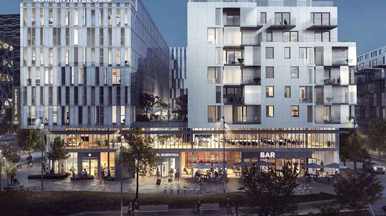 Clarion Hotel Oslo Exterior. Images powered by <a href="https://iceportal.shijigroup.com" target="_blank" rel="noopener">Ice Portal</a>.