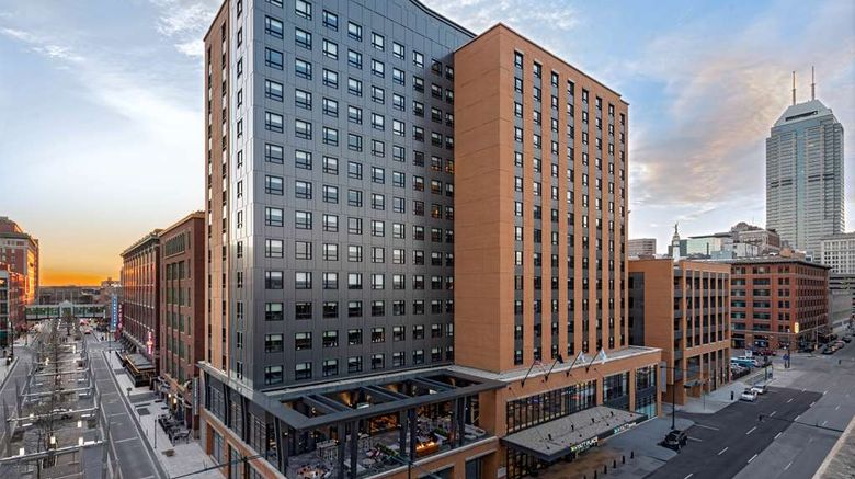 Hyatt House Indianapolis Downtown Exterior. Images powered by <a href="https://iceportal.shijigroup.com" target="_blank" rel="noopener">Ice Portal</a>.