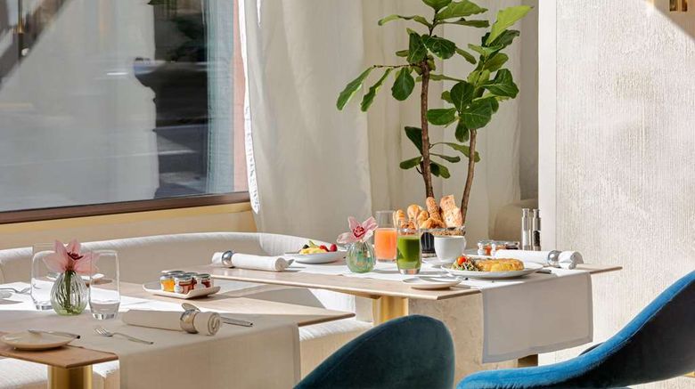 <b>The One Barcelona Hotel Restaurant</b>. Images powered by <a href=https://www.travelagewest.com/Hotels/Barcelona/