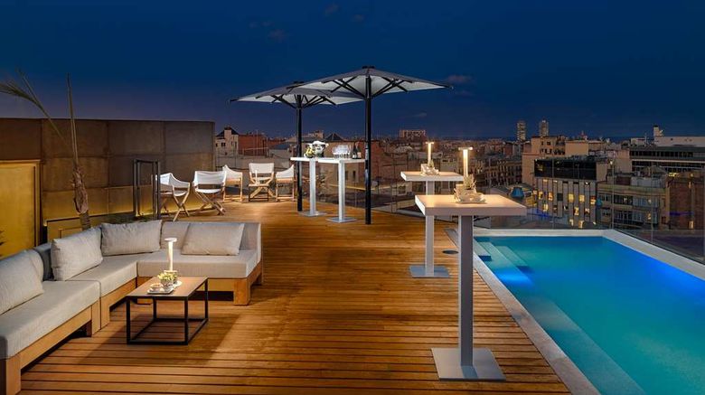 <b>The One Barcelona Hotel Pool</b>. Images powered by <a href=https://www.travelagewest.com/Hotels/Barcelona/