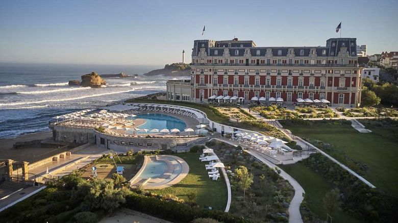 Hotel du Palais Biarritz Exterior. Images powered by <a href="https://iceportal.shijigroup.com" target="_blank" rel="noopener">Ice Portal</a>.
