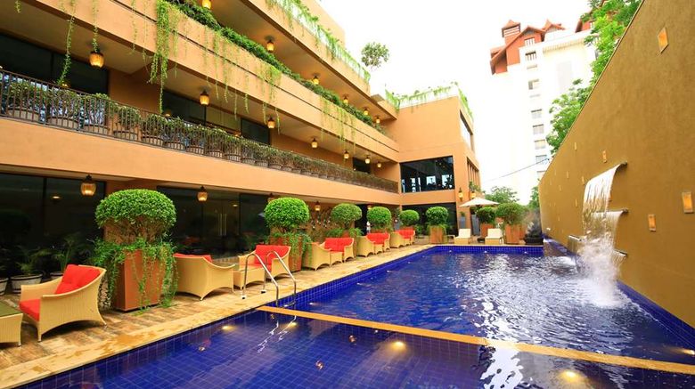 <b>Sayaji Hotel Rajkot Pool</b>. Images powered by <a href="https://iceportal.shijigroup.com/" title="IcePortal" target="_blank">IcePortal</a>.