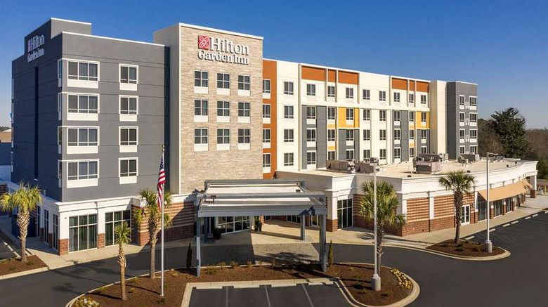 Hilton Garden Inn Columbia Airport Exterior. Images powered by <a href="https://iceportal.shijigroup.com" target="_blank" rel="noopener">Ice Portal</a>.