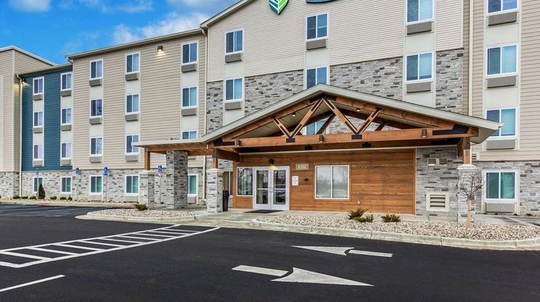 <b>WoodSpring Suites Indianapolis Castleton Exterior</b>. Images powered by <a href="https://iceportal.shijigroup.com/" title="IcePortal" target="_blank">IcePortal</a>.