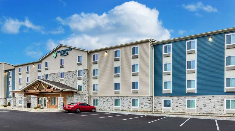 <b>WoodSpring Suites Indianapolis Castleton Exterior</b>. Images powered by <a href="https://iceportal.shijigroup.com/" title="IcePortal" target="_blank">IcePortal</a>.