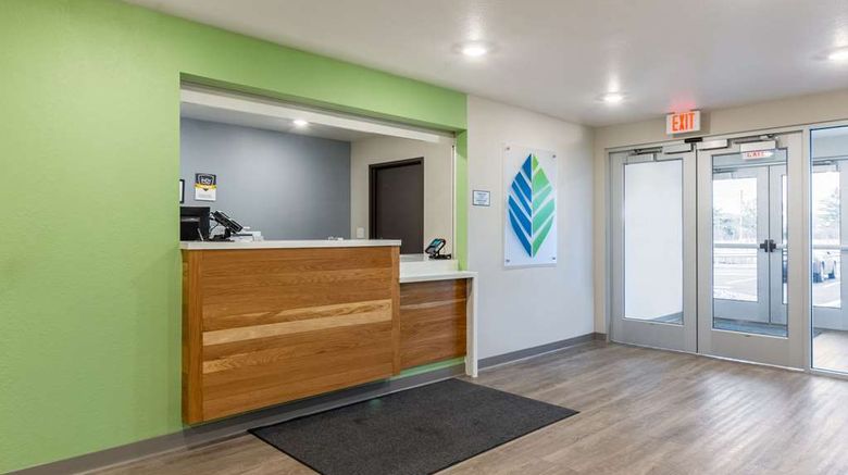 <b>WoodSpring Suites Indianapolis Castleton Lobby</b>. Images powered by <a href="https://iceportal.shijigroup.com/" title="IcePortal" target="_blank">IcePortal</a>.