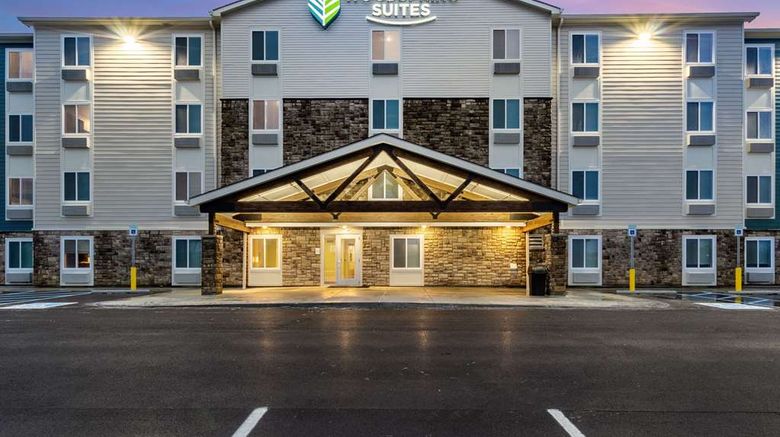 <b>WoodSpring Suites Airport South Exterior</b>. Images powered by <a href="https://iceportal.shijigroup.com/" title="IcePortal" target="_blank">IcePortal</a>.
