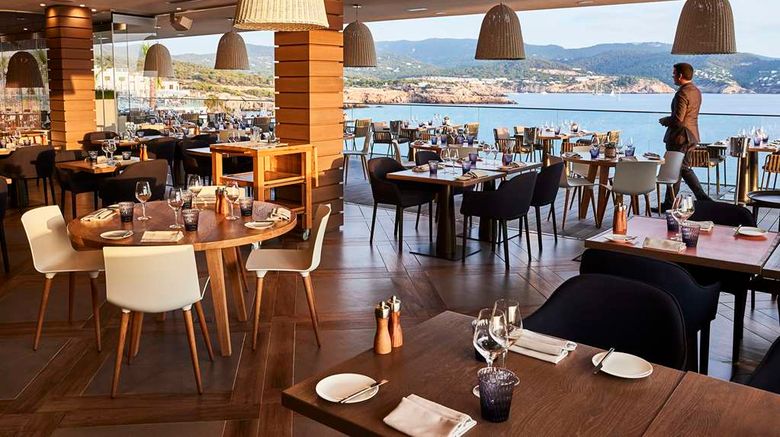 <b>7Pines Resort Ibiza Restaurant</b>. Images powered by <a href=https://www.travelagewest.com/Hotels/Cala-Tarida-Spain/