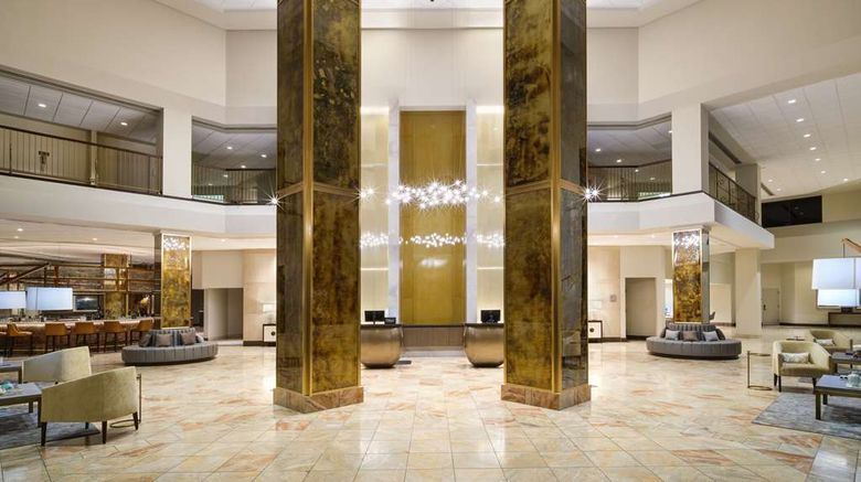 <b>Hilton Richardson Dallas Lobby</b>. Images powered by <a href="https://iceportal.shijigroup.com/" title="IcePortal" target="_blank">IcePortal</a>.