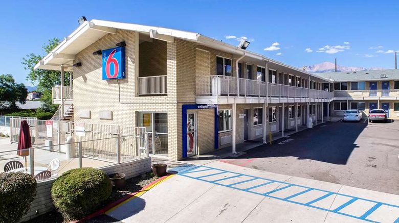Motel 6 Colorado Springs Exterior. Images powered by <a href="https://iceportal.shijigroup.com" target="_blank" rel="noopener">Ice Portal</a>.