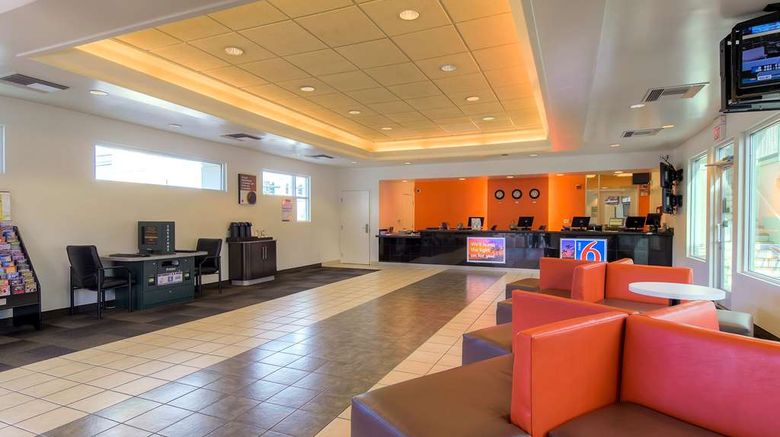 <b>Motel 6 Tropicana Lobby</b>. Images powered by <a href="https://iceportal.shijigroup.com/" title="IcePortal" target="_blank">IcePortal</a>.