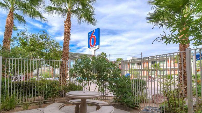 <b>Motel 6 Tropicana Exterior</b>. Images powered by <a href="https://iceportal.shijigroup.com/" title="IcePortal" target="_blank">IcePortal</a>.