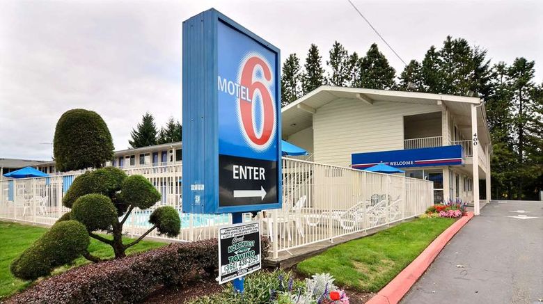 Motel 6 Tumwater Olympia Exterior. Images powered by <a href="https://iceportal.shijigroup.com" target="_blank" rel="noopener">Ice Portal</a>.