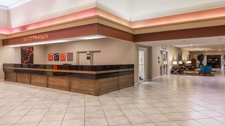 <b>Ramada by Wyndham Kissimmee Gateway Lobby</b>. Images powered by <a href="https://iceportal.shijigroup.com/" title="IcePortal" target="_blank">IcePortal</a>.