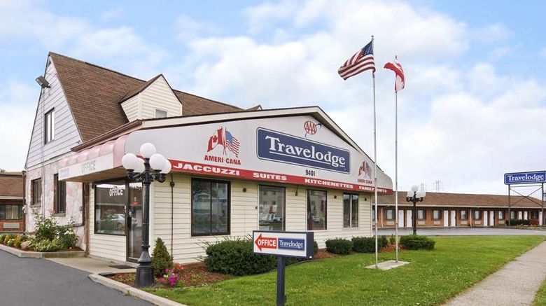 Travelodge Niagara Falls Exterior. Images powered by <a href="https://iceportal.shijigroup.com" target="_blank" rel="noopener">Ice Portal</a>.