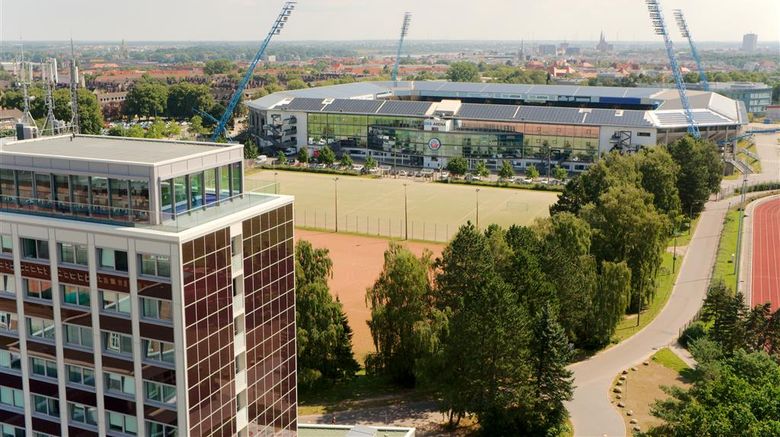 <b>TOP EMBRACE HotelSportforum Exterior</b>. Images powered by <a href=https://www.travelagewest.com/Hotels/Rostock-Germany/