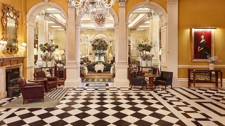 <b>Claridge's Lobby</b>. Images powered by <a href=https://www.travelagewest.com/Hotels/London/