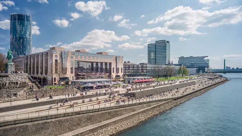 <b>Hyatt Regency Cologne Exterior</b>. Images powered by <a href=https://www.travelagewest.com/Hotels/Cologne-Germany/