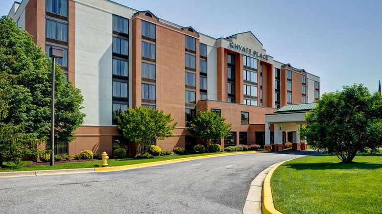 Hyatt Place BWI Airport Exterior. Images powered by <a href="https://iceportal.shijigroup.com" target="_blank" rel="noopener">Ice Portal</a>.
