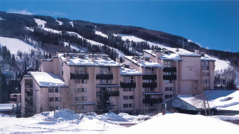 <b>Evergreen Lodge & Condos at Vail Exterior</b>. Images powered by <a href="https://iceportal.shijigroup.com/" title="IcePortal" target="_blank">IcePortal</a>.